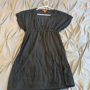 Joe Fresh Black V-Neck Swim Coverup Dress